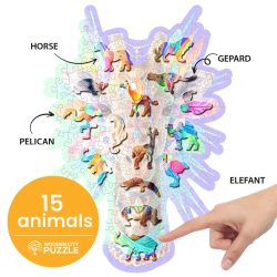 Puzzel Hout Natty Giraffe 150pcs