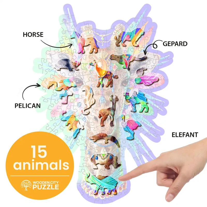 Puzzel Hout Natty Giraffe 150pcs