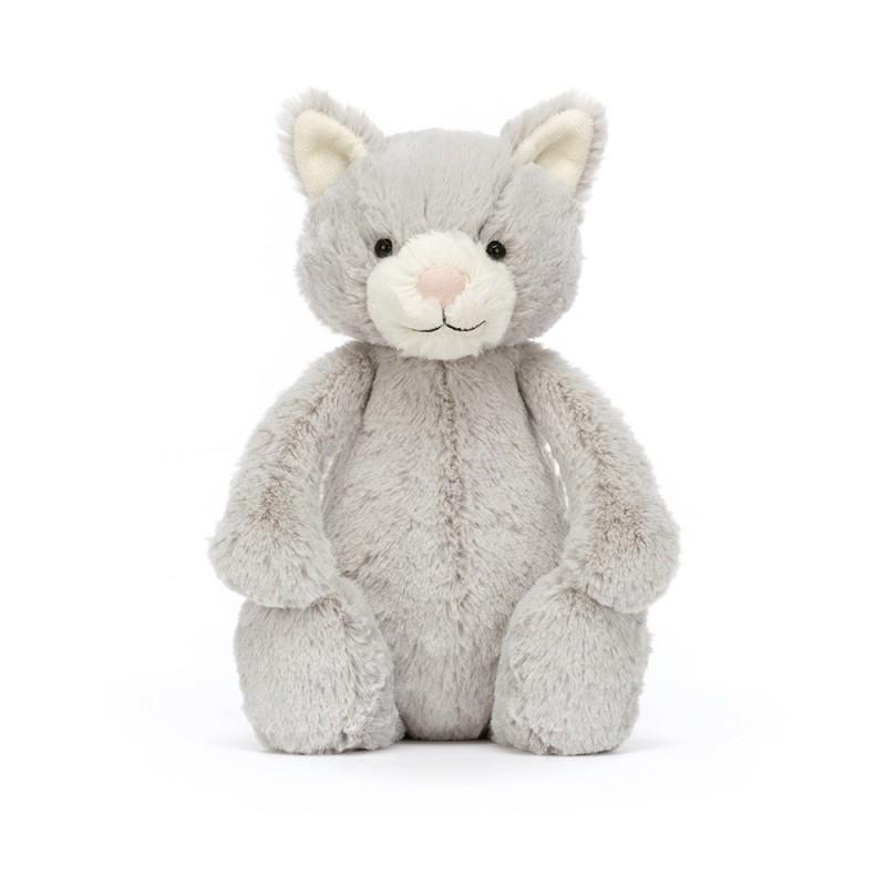 Knuffel Kat Bashful Grey Kitty Original Knuffel Kat Bashful Grey Kitty Original
