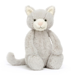Knuffel Kat Bashful Grey Kitty Original Knuffel Kat Bashful Grey Kitty Original