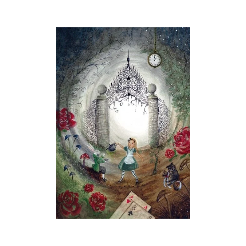 Postkaart Alice in Wonderland