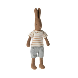 Knuffel Konijn Size 1 Bruin Streepmotief