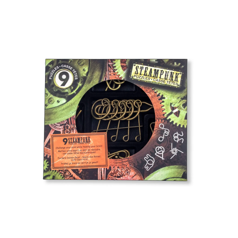 Steampunk Puzzel Bruin Set 9-delig