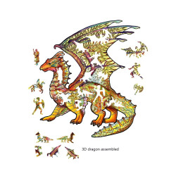 Rainbo Houten Puzzel Draak 104pcs