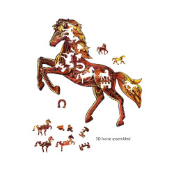 Rainbo Houten Puzzel Wild Paard 103pcs