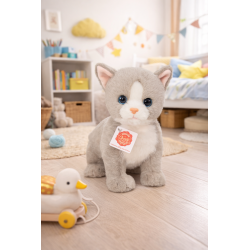 Knuffel Kat Kitten Grijs 24cm Knuffel Kat Kitten Grijs 24cm