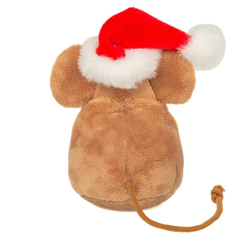 Knuffel Kerstmuis met Koek 11cm Knuffel Kerstmuis met Koek 11cm