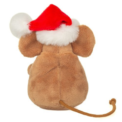 Knuffel Kerstmuis met Krans 11cm Knuffel Kerstmuis met Krans 11cm