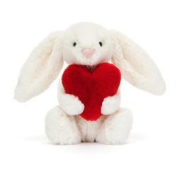 Knuffel Konijn Bashful Bunny with Heart Little 18 cm