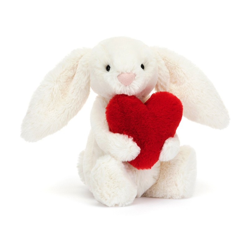 Knuffel Konijn Bashful Bunny with Heart Little 18 cm Knuffel Konijn Bashful Bunny with Heart Little 18 cm