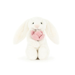 Knuffel Konijn Bashful Bunny With Peony (Small) 18 cm