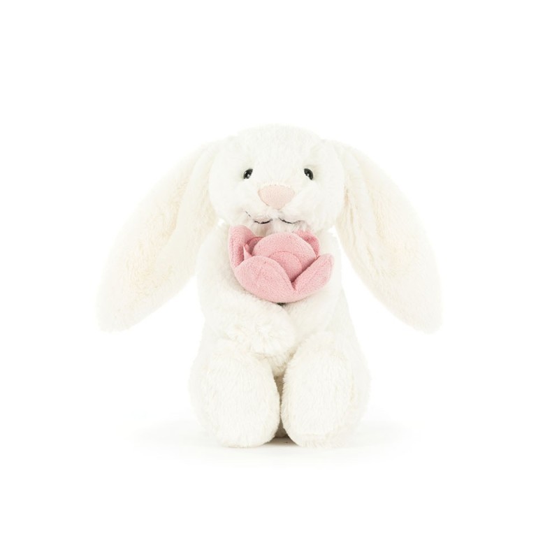 Knuffel Konijn Bashful Bunny With Peony (Small) 18 cm