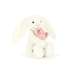 Knuffel Konijn Bashful Bunny With Peony (Small) 18 cm
