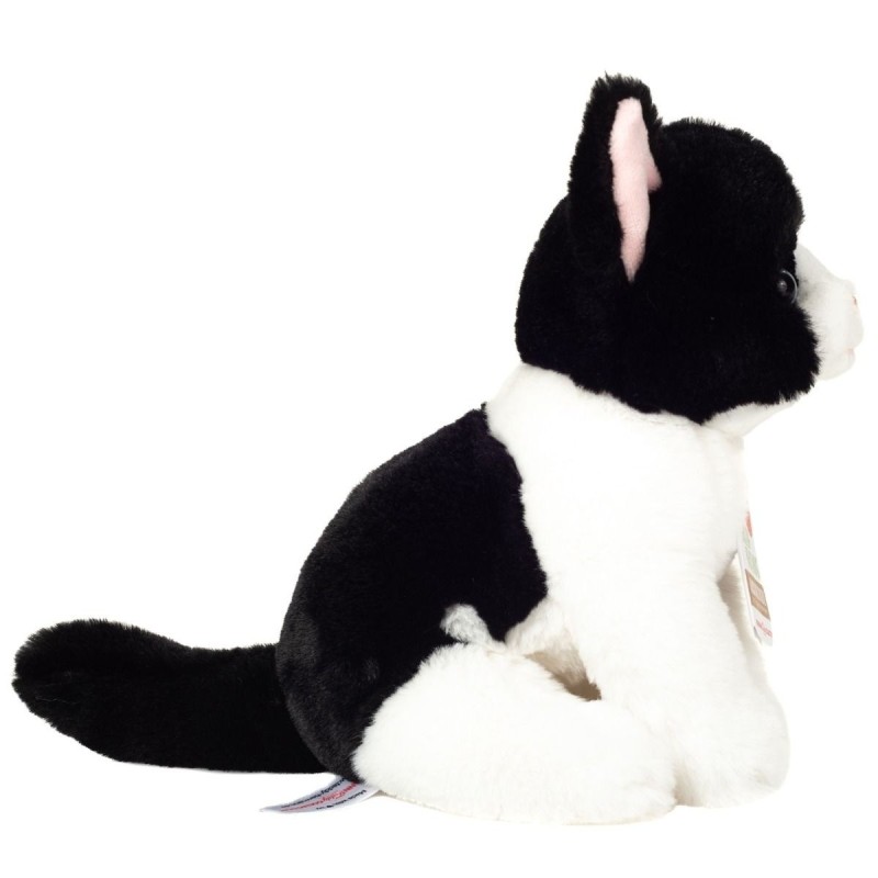 Knuffel Kat Zittend Zwart-Wit 20 cm Knuffel Kat Zittend Zwart-Wit 20 cm