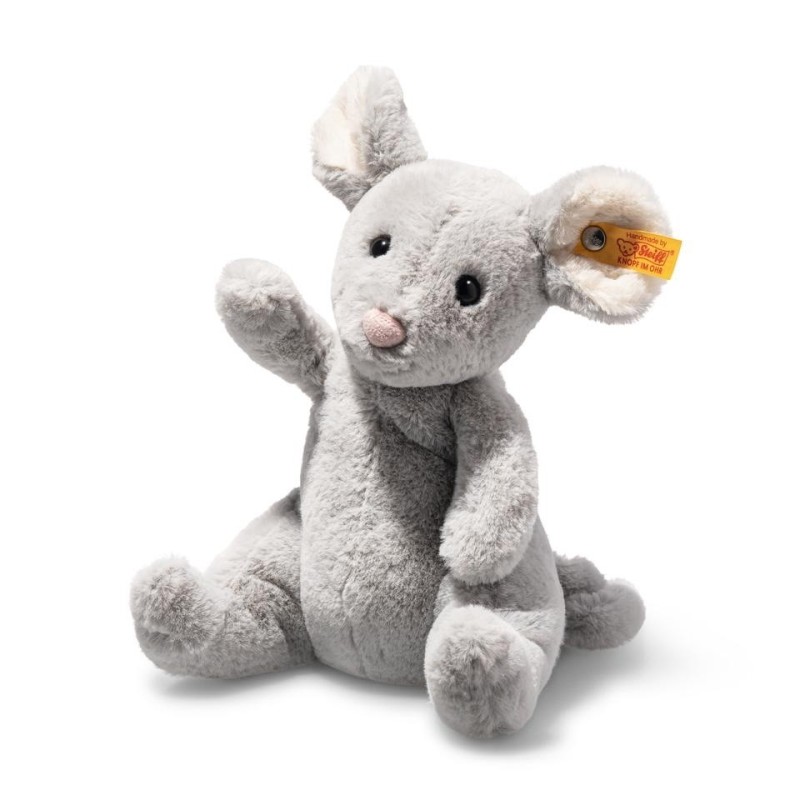 Knuffel Muis Cheesy Lichtgrijs 19 cm Knuffel Muis Cheesy Lichtgrijs 19 cm