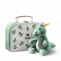 Knuffel Dino T-Rex in Koffertje Lichtgroen 16 cm