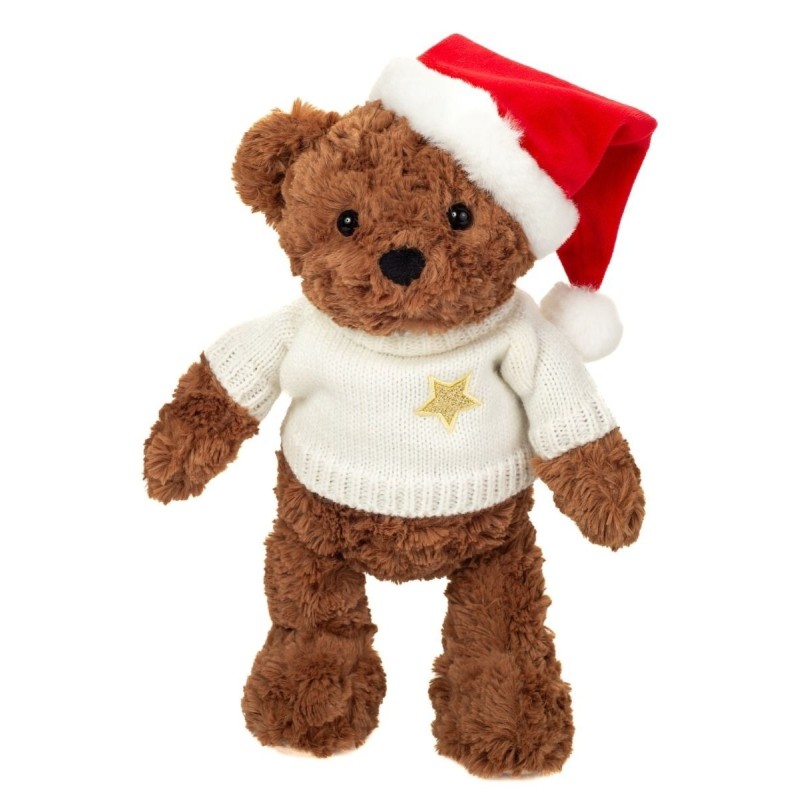 Knuffel Kerst Teddy Beer met Trui 30cm