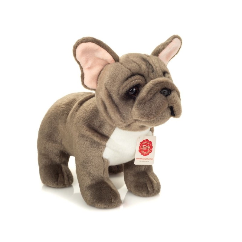 Knuffel Franse Bulldog Staand Grijs 30cm Knuffel Franse Bulldog Staand Grijs 30cm