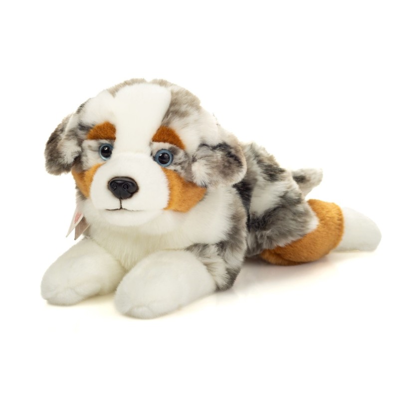 Knuffel Australian Shepherd Liggend 40cm Knuffel Australian Shepherd Liggend 40cm