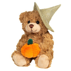 Knuffel Halloween Teddybeer met Pompoen 20cm