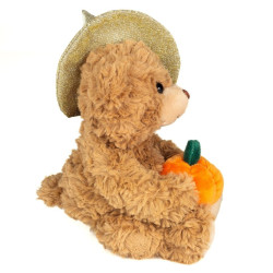 Knuffel Halloween Teddybeer met Pompoen 20cm Knuffel Halloween Teddybeer met Pompoen 20cm