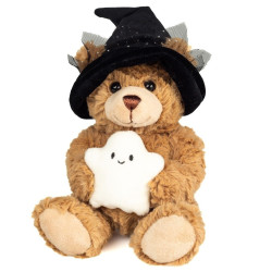 Knuffel Halloween Teddybeer met Spookje 20cm