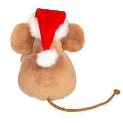 Knuffel Kerst Muis met Geschenk 11cm