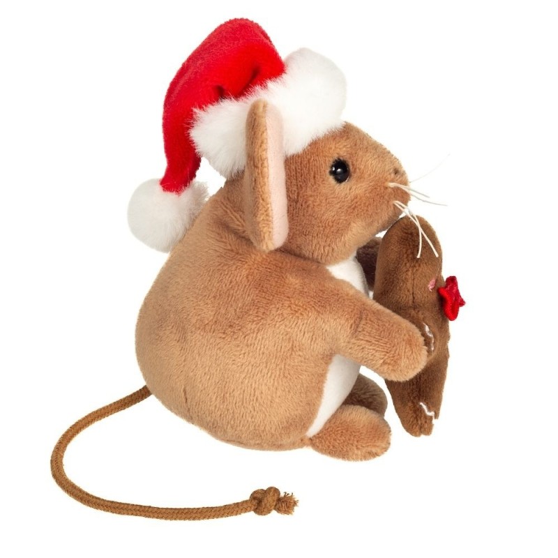 Knuffel Kerst Muis met Peperkoek 11cm