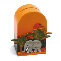 Spaarpot 3D Olifant Hout