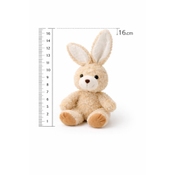 Knuffel Konijn Bruin Zittend mini 16cm