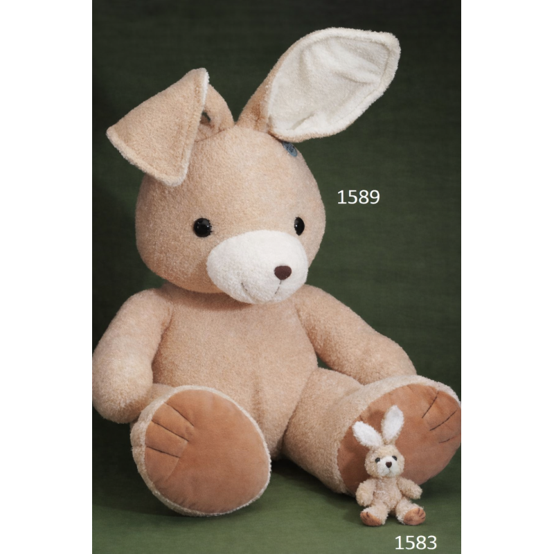 Knuffel Konijn Bruin Zittend extra groot 93cm