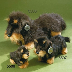 Knuffel Ruwharige Teckel groot 45cm