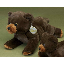 Knuffel Beer Bruin Liggend 28cm