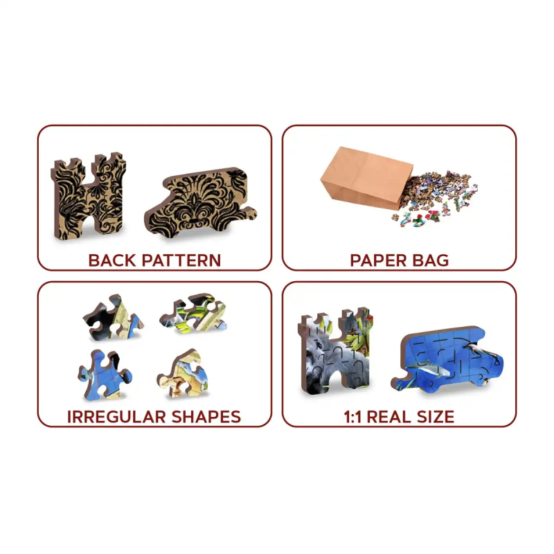 Puzzel Hout Animal Kingdom Map 1010pcs