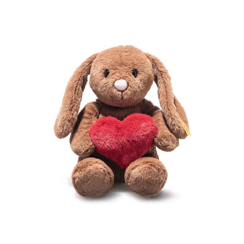 Knuffel Hoppie Rabbit Love Bruin 16cm