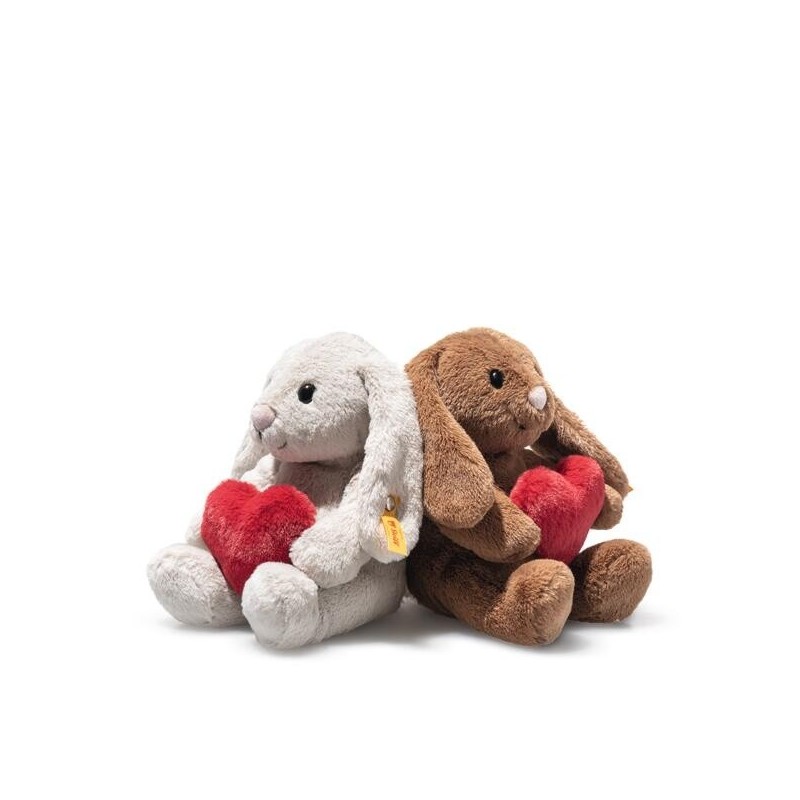 Knuffel Hoppie Rabbit Love Bruin 16cm
