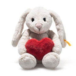 Knuffel Hoppie Rabbit Love Lichtgrijs 16cm