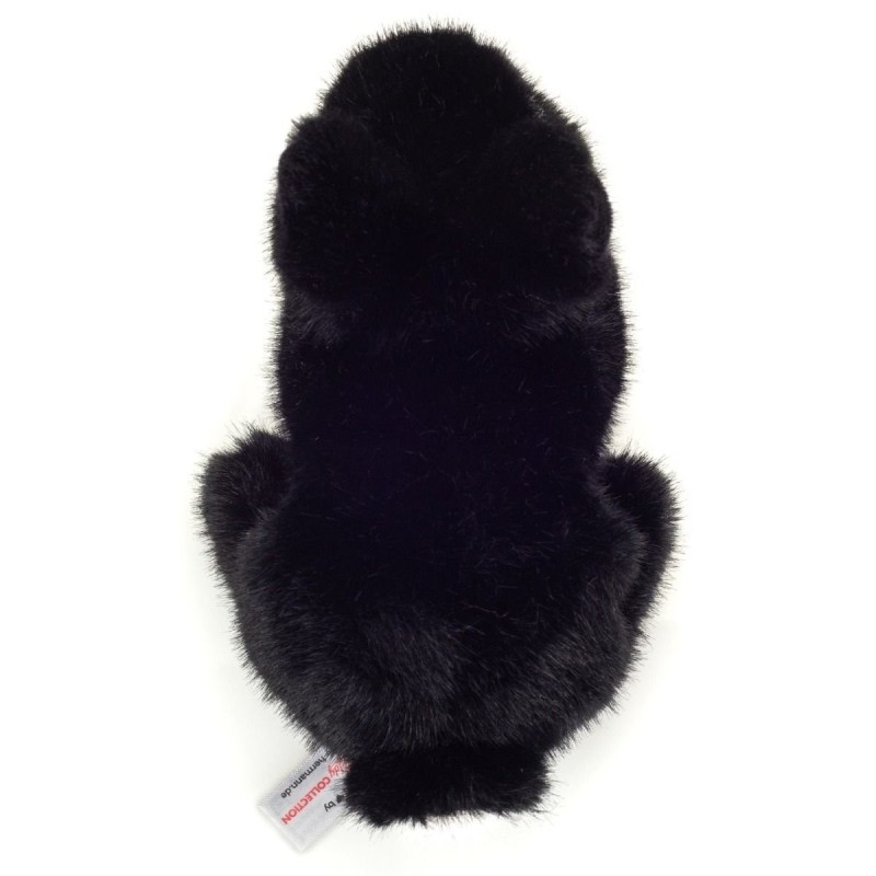 Knuffel Konijn Zittend Zwart 17 cm