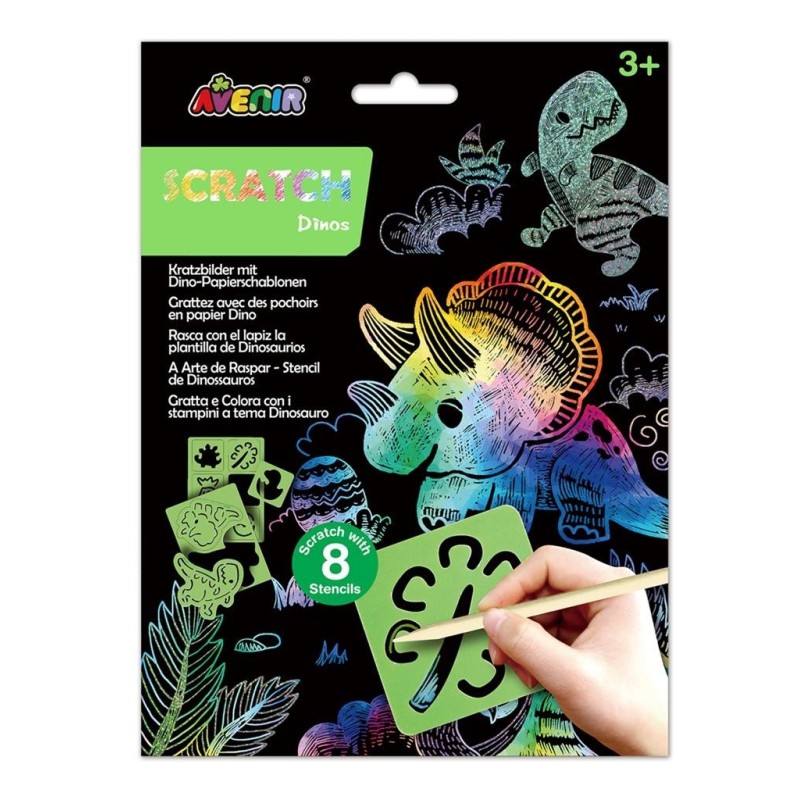 Kras met Sjablonen Dino's