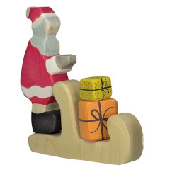 Kerstman met Arreslee en Cadeautjes