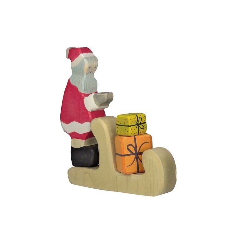 Kerstman met Arreslee en Cadeautjes Kerstman met Arreslee en Cadeautjes