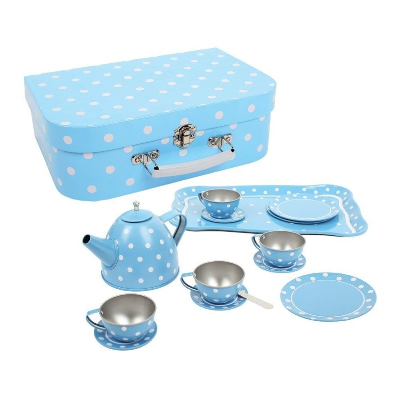 Theeservies in Koffer Blauw 15-delig
