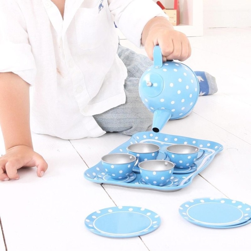 Theeservies in Koffer Blauw 15-delig