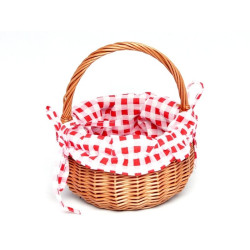 Rieten Mandje Rood Geruit