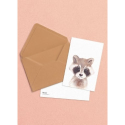 Postkaart Wasbeer Postkaart Wasbeer