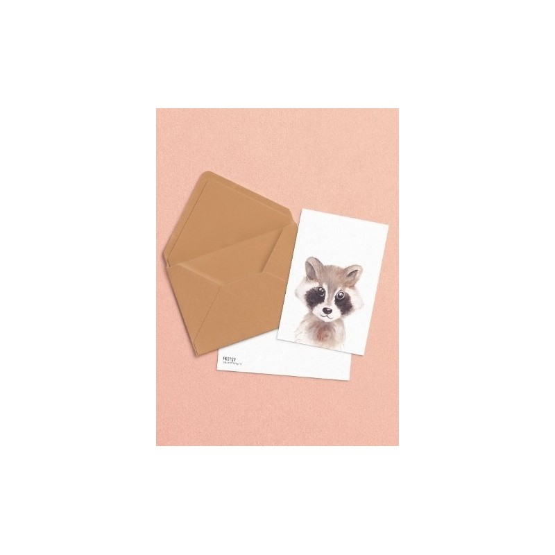 Postkaart Wasbeer Postkaart Wasbeer