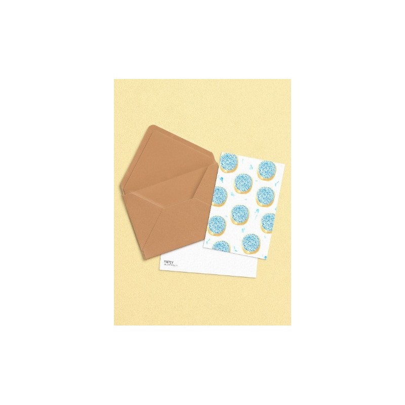 Postkaart Beschuit met Muisjes Blauw Postkaart Beschuit met Muisjes Blauw