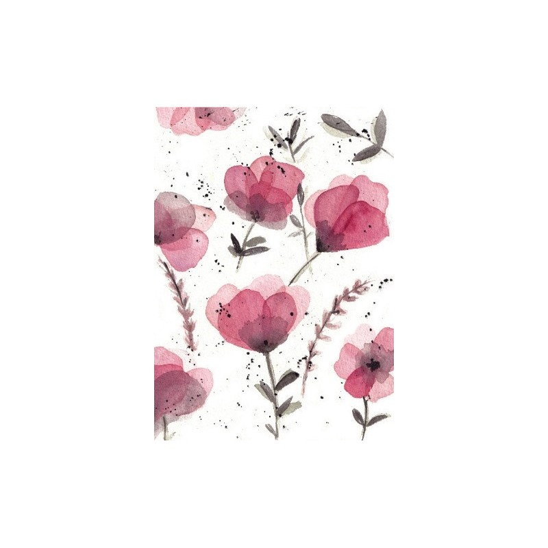Postkaart Paarse Bloemen