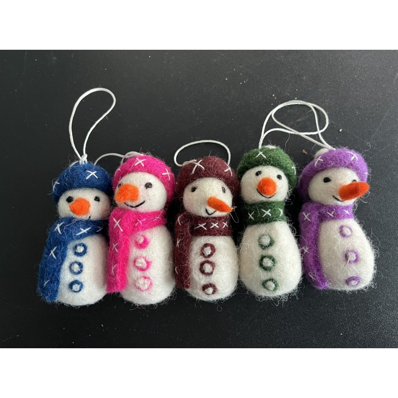 Hanger Sneeuwpop Multicolor Set 5-delig