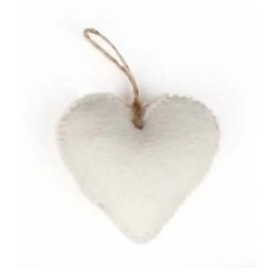 Hanger Vilten Hart Wit